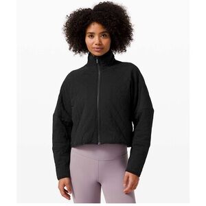 Lululemon quilted calm jacket black size 8